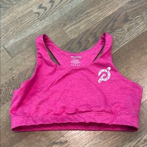 Vibrant Pink Strappy Sports Bra